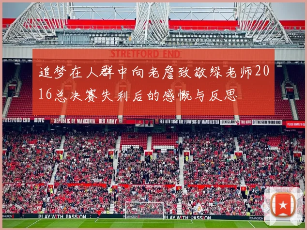 追梦在人群中向老詹致敬绿老师2016总决赛失利后的感慨与反思