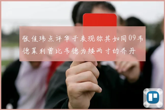 张佳玮点评华子表现称其如同09韦德莱利曾比韦德为矮两寸的乔丹